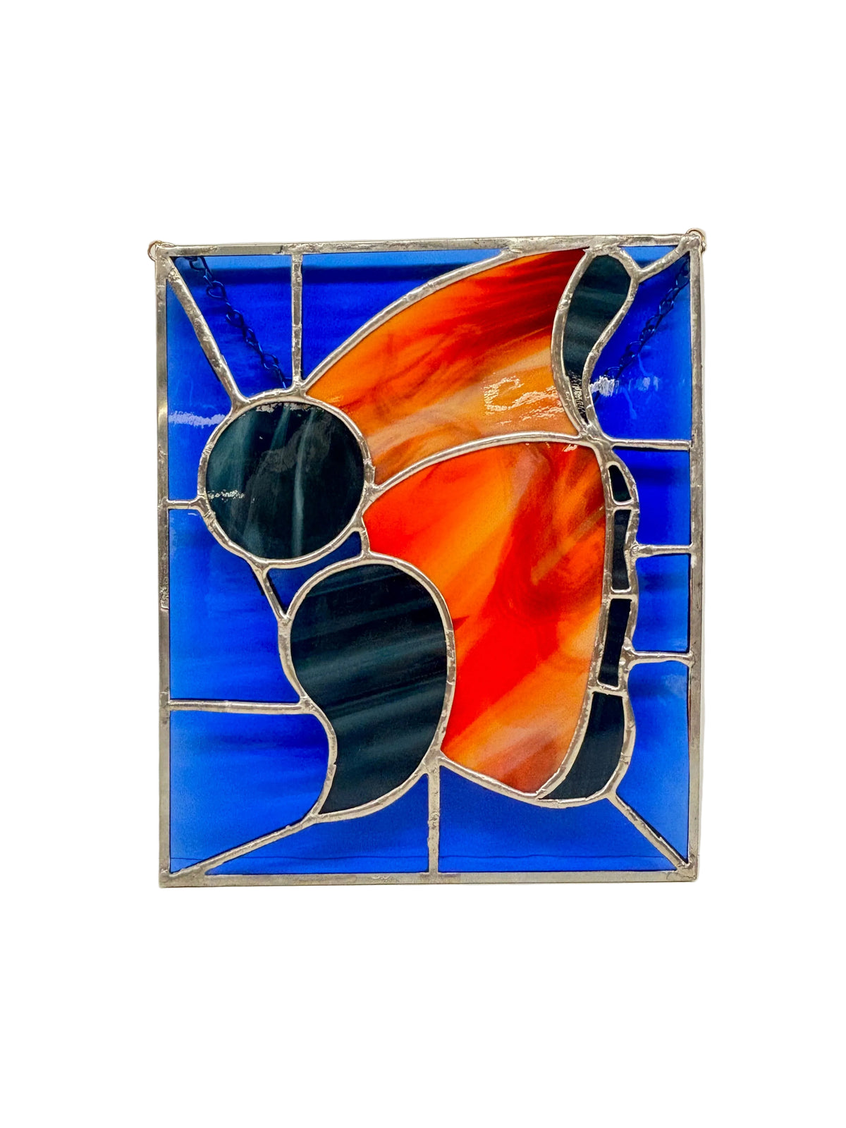 "Orange Butterfly" Stained Glass