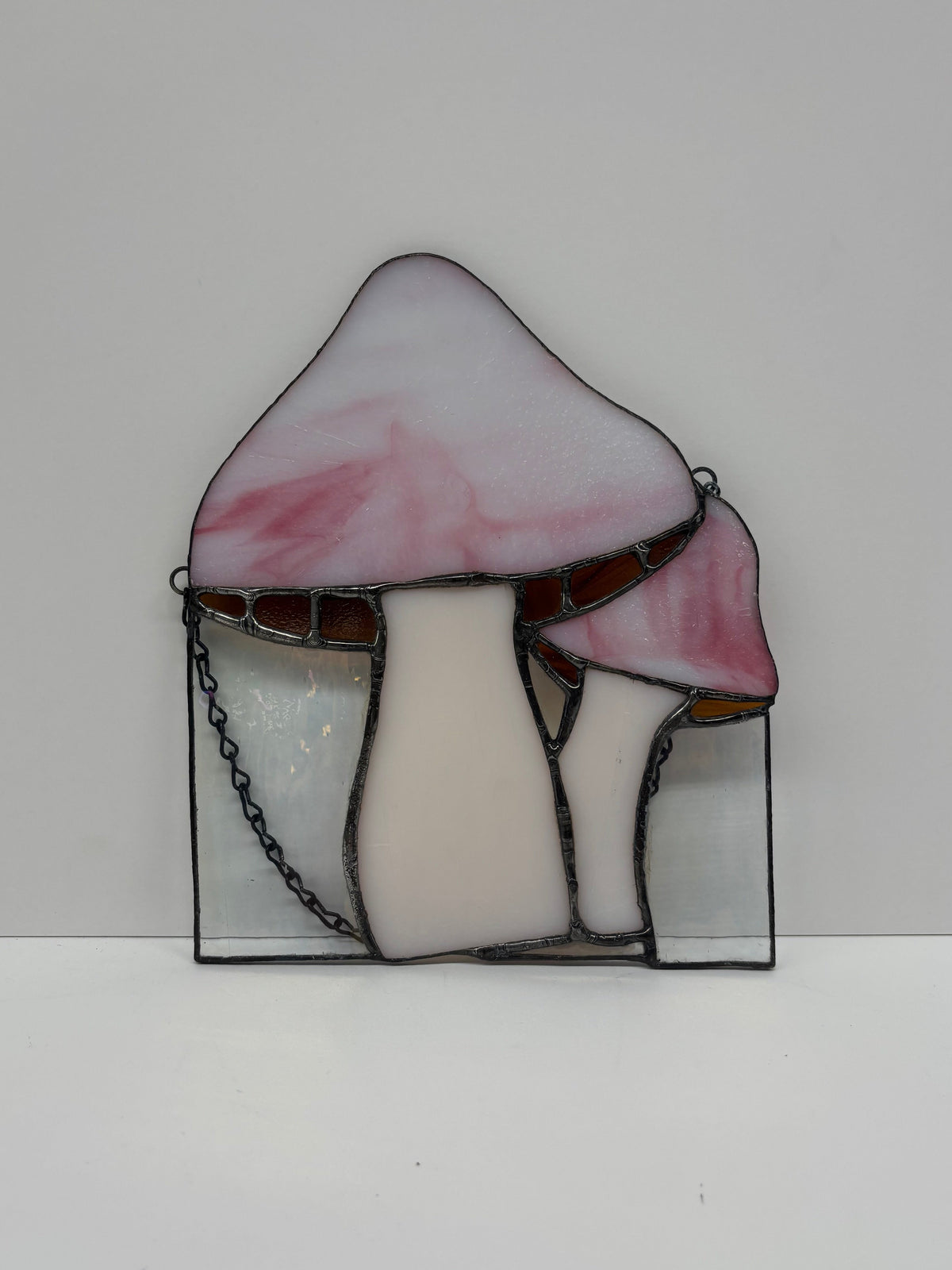 "Pink Mushroom" Stained Glass
