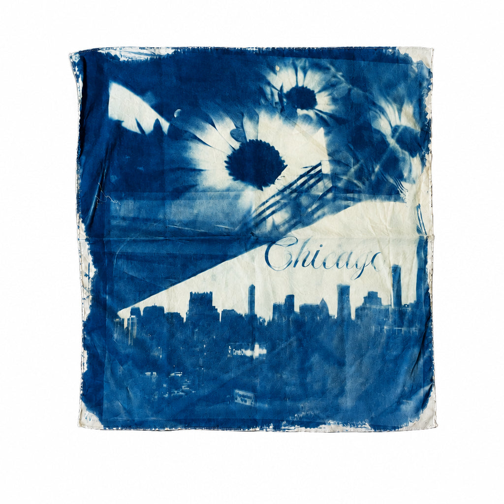 Blooming Downtown Blur Cyanotype image 0