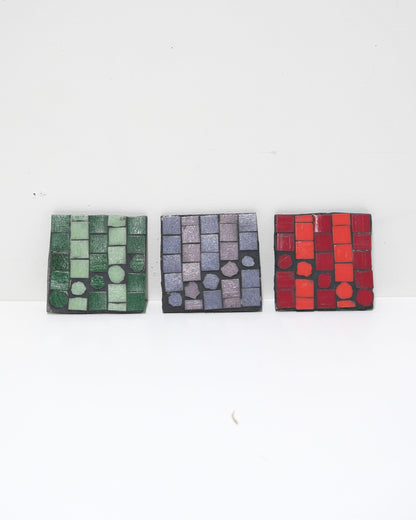 Green, Purple, and Red Coaster Set image 0