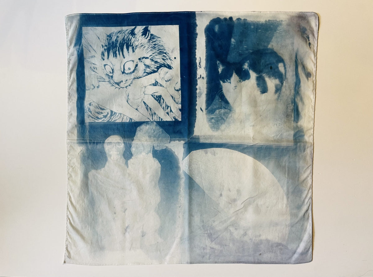 Cat Collage Cyanotype image 0