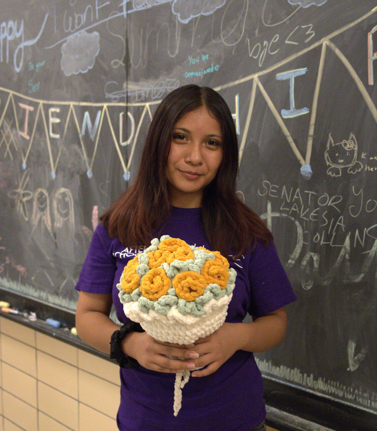 "Yellow Crochet Flower Bouquet"