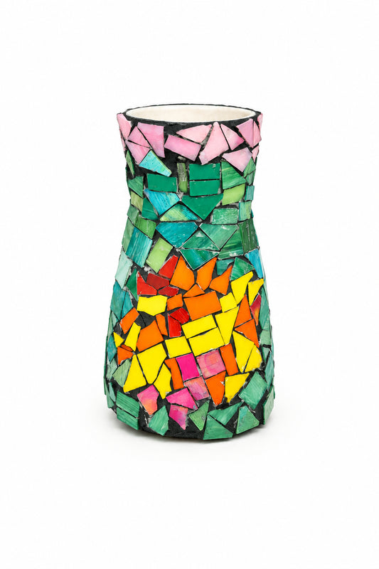 "Lion" Mosaic Vase