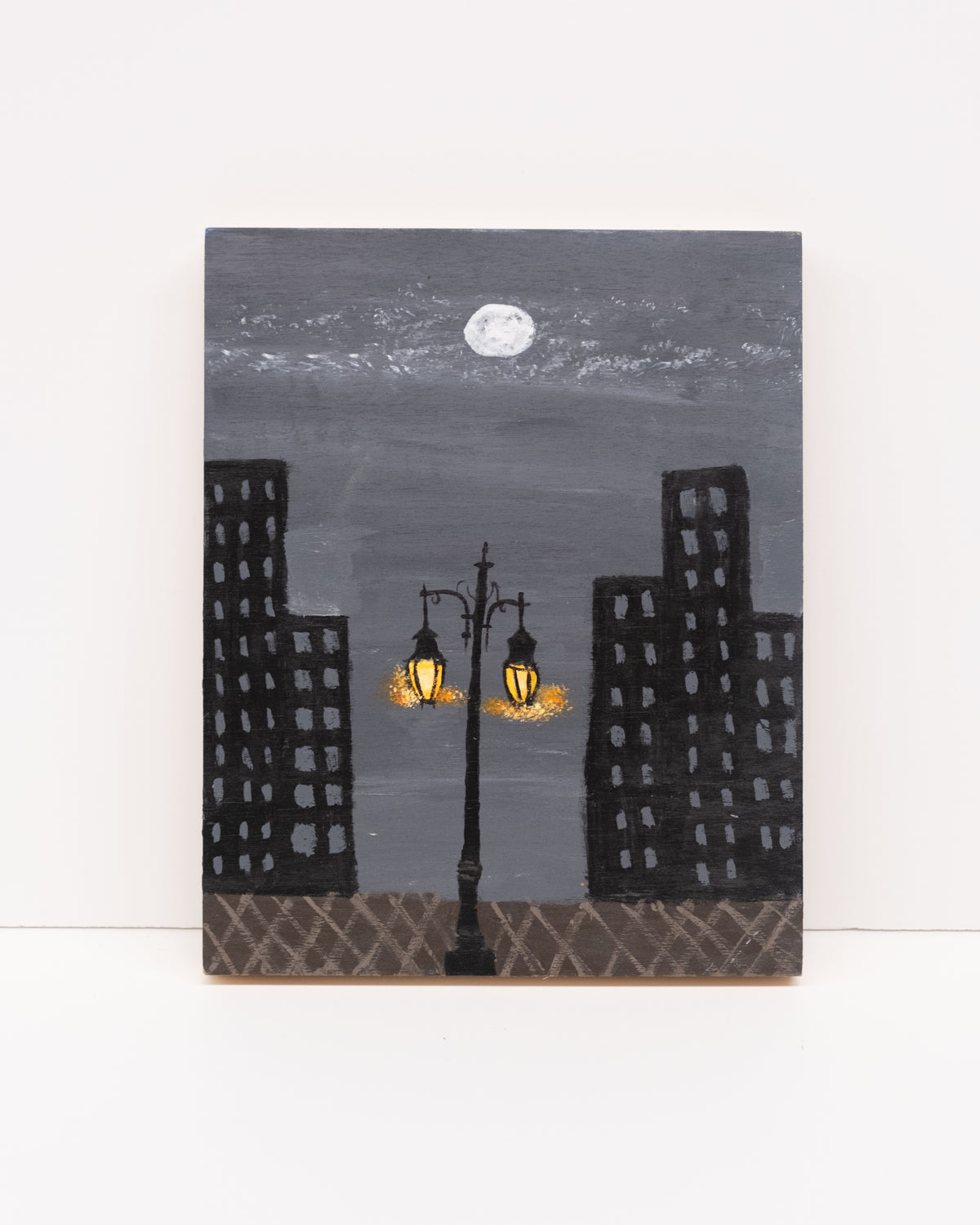 "Night Sidewalk" Painting